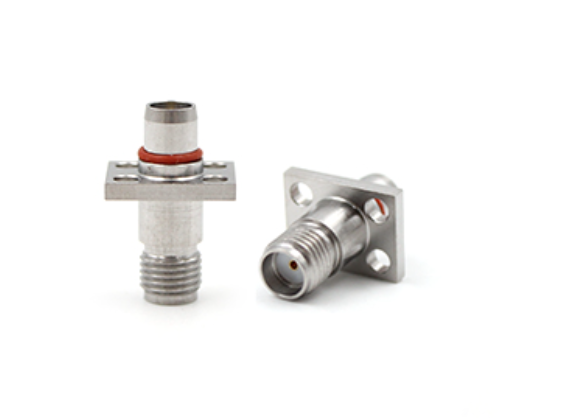 BMA公头转SMA母头法兰射频转接器